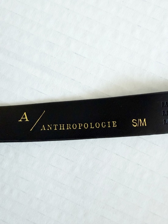Anthropologie Black Wrap Belt with Silver Buckle - Picture 5 of 8